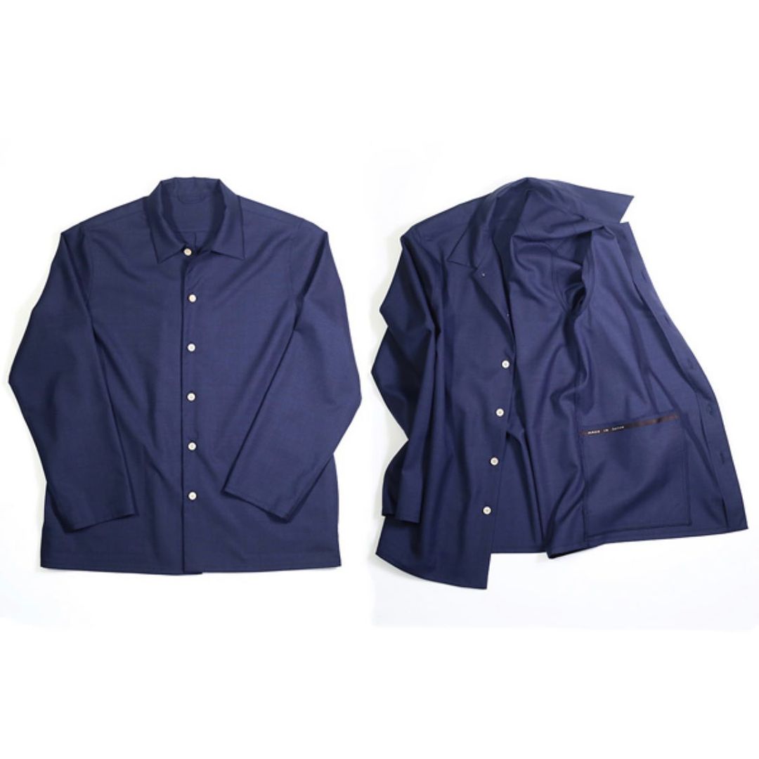 新見本工場　 大ナゴヤプロダクツ 「ONの日」のシャツ　ネイビー　サイズ2 大ナゴヤプロダクツ 「ONの日」のシャツ ネイビー（ユニセックス