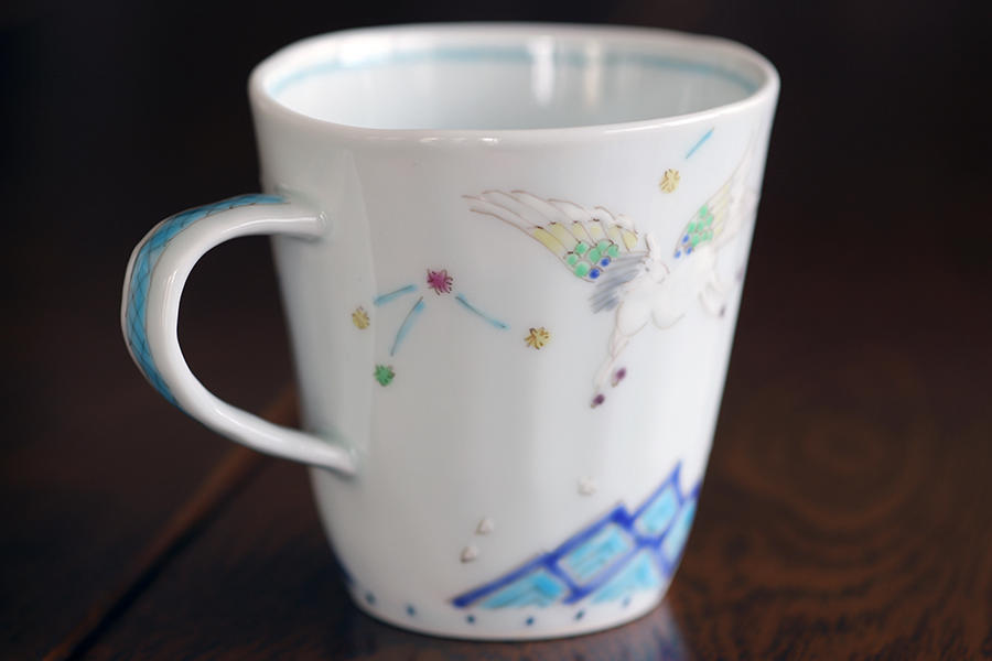 うつわ藍水　ペガサスのカップとお皿のセット 今日の逸品「 ペガサス マグカップ(小) 」作・うつわ藍水（波佐見焼