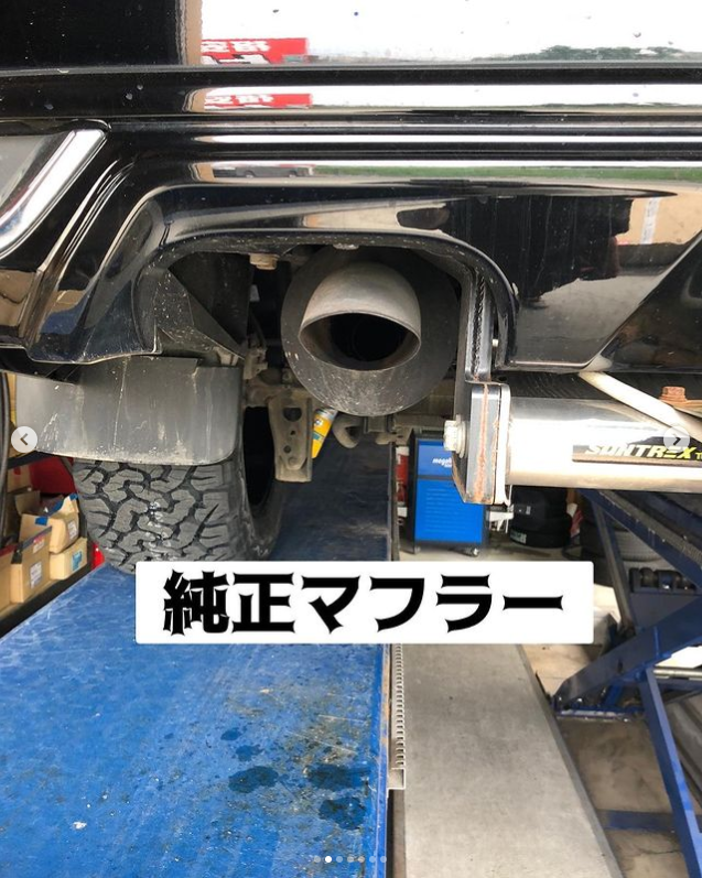 WALD 左右出しマフラー 競技用LX570 ランクル200中期後期 WALD サイド 