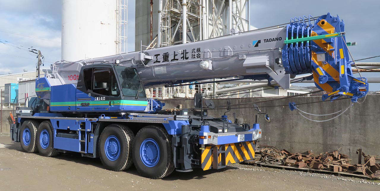100t吊のラフタークレーンを導入しました News 株式会社北上重工