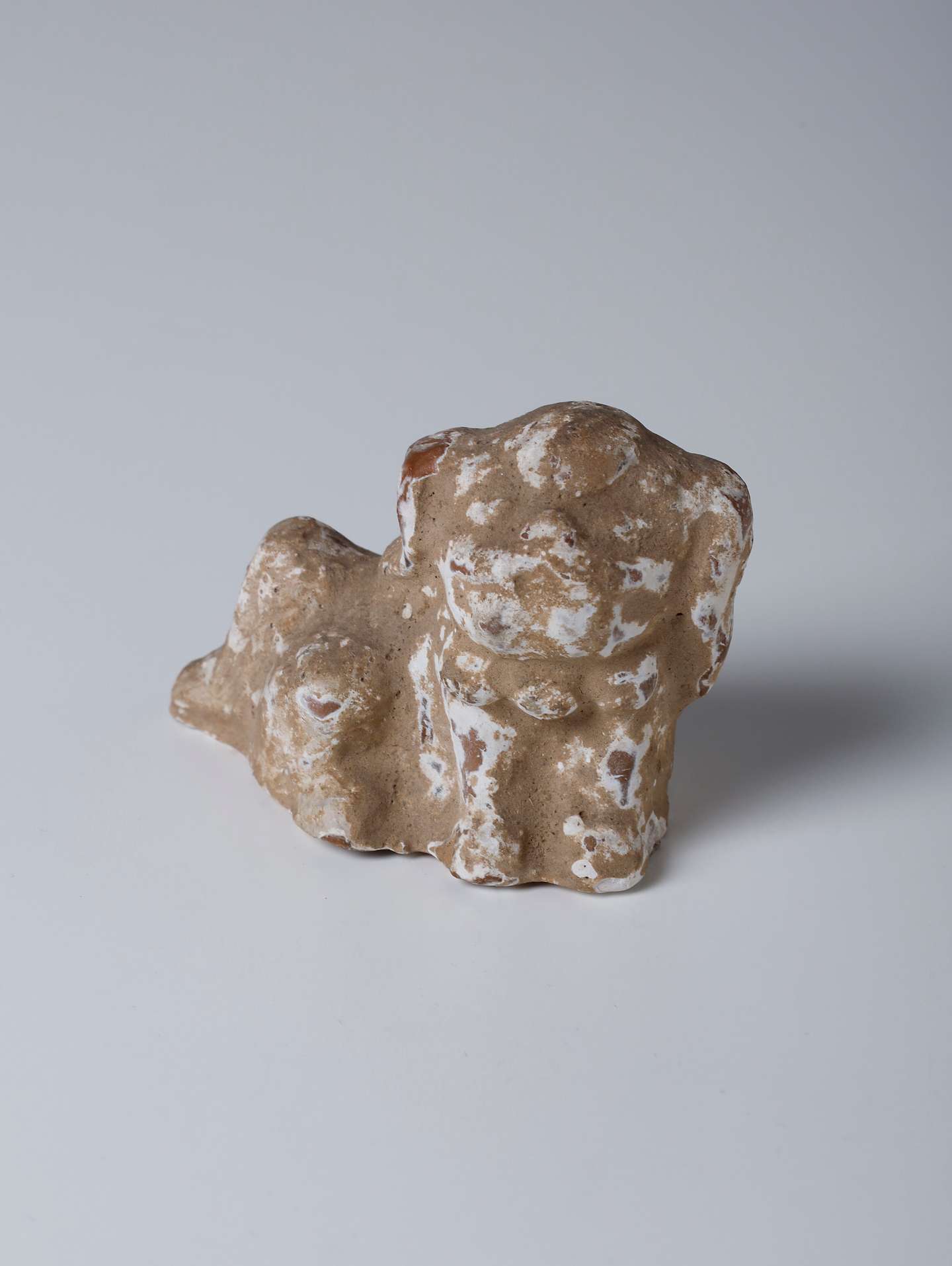 中国、漢加彩猪 唐陶加彩低頭馬俑A polychrome earthenware horse Tang dynasty