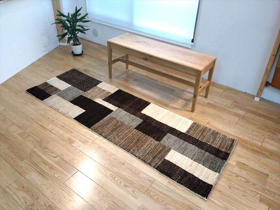 天然ラグ　ガゼニラハット　リビング　201×140 ザクロの木　実　タイル 天然ラグ ガゼニラハット リビング 201×140 ザクロの木 実 タイル 天然