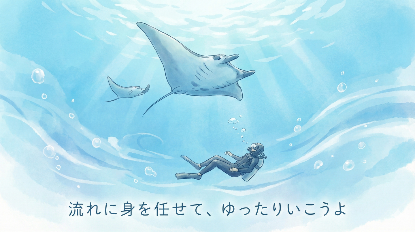 深呼吸して、今週も優雅に泳ぎだそう in Nusa Penida | Poni Divers