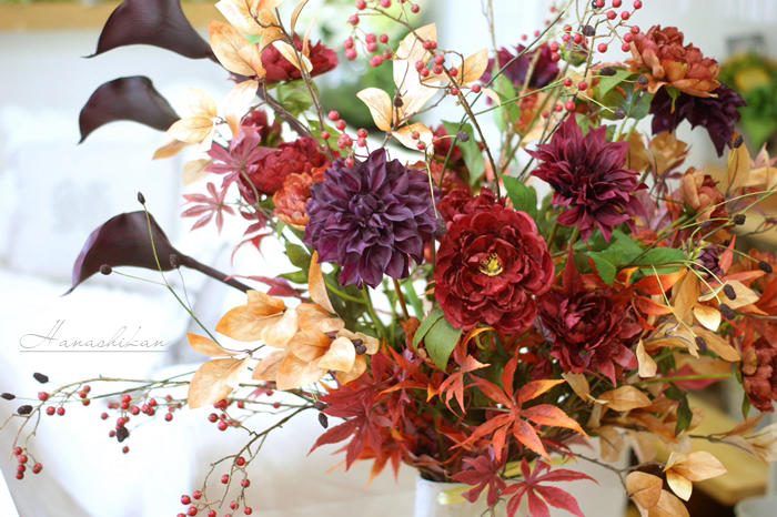 エントランスに最適なディスプレイフラワーのレッスン 花芝翫のつれづれアレンジメントブログ 東京 横浜 花芝翫hanashikan