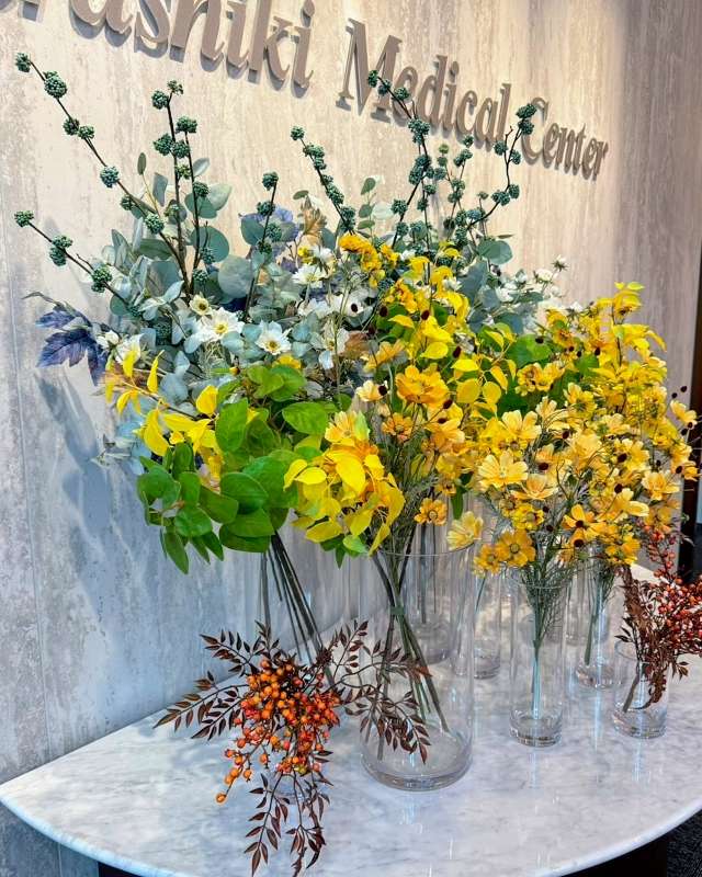 レンタル 造花 アレンジメント（イエロー）×３ レンタル 造花 アレンジメント（イエロー）×３