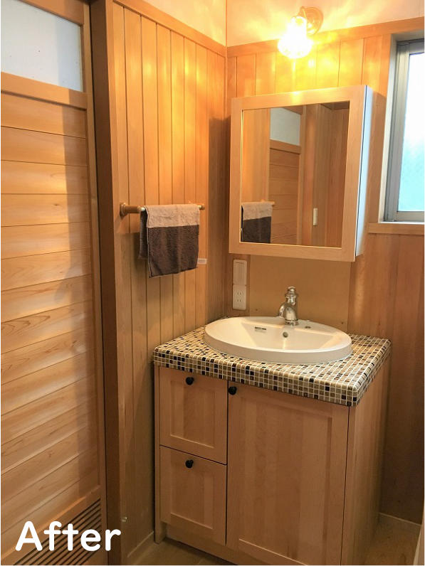 洗面化粧台交換工事 ブログ 東京 文京区の工務店 辰建