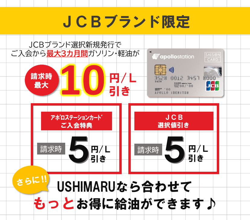apollostation card×JCBブランド限定新規ご入会キャンペーン