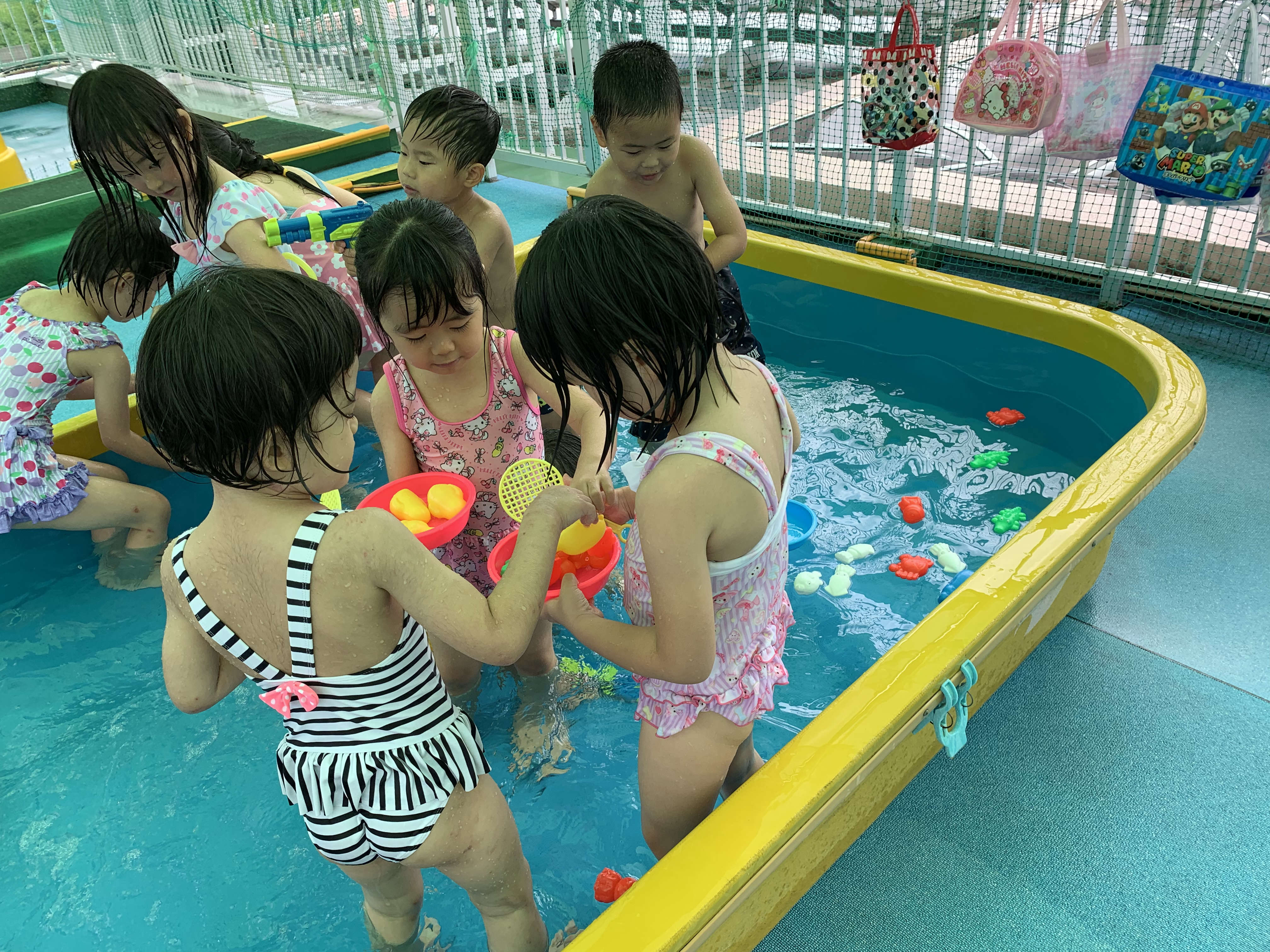 プールあそび たんぽぽ組 ブログ 桂東こども園のホームページです