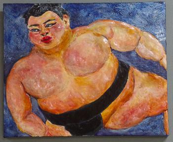 各種公募展入選作家による現代アート作品　『ブルーキャット　NO.3 』 各種公募展入選作家による現代アート作品 『ブルーキャット NO.3