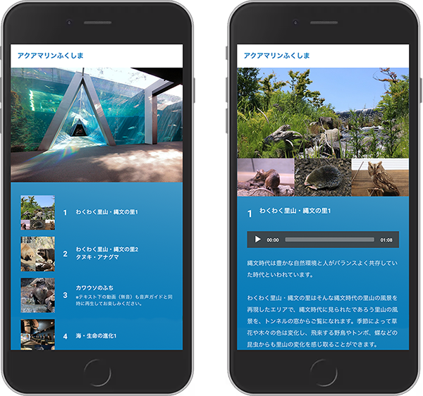 アクアマリンふくしま 導入事例 ミュージアムガイド