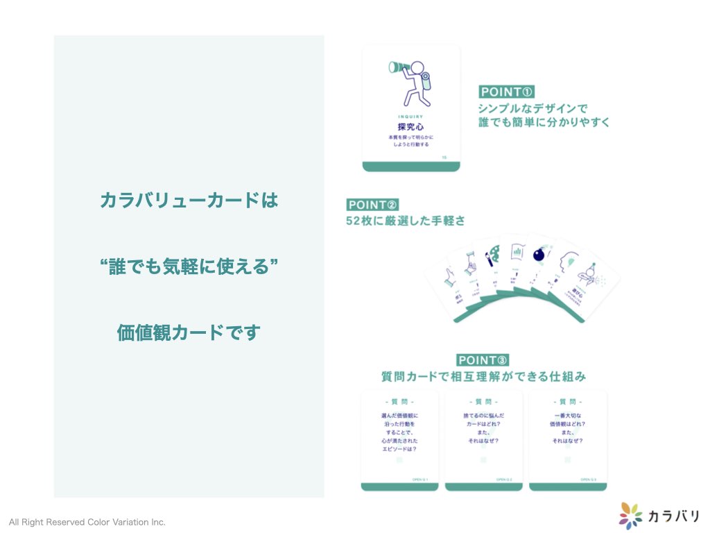 カラバリューカード（価値観カード）|株式会社ColorVariation