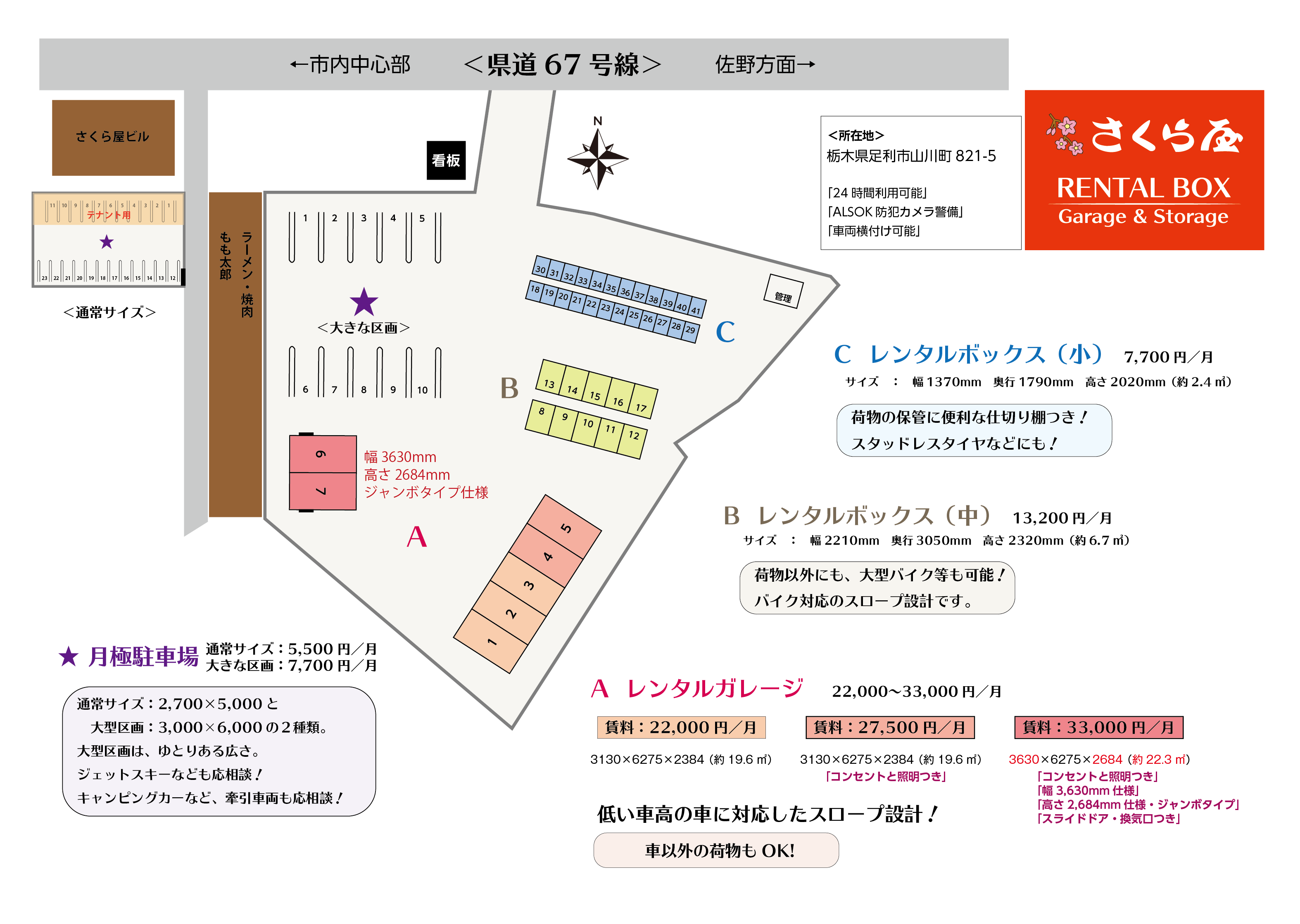足利市山川町に レンタルガレージ レンタルボックス が完成しました 足利のさくら屋 不動産blog 株式会社さくら屋 栃木県足利市の賃貸物件 売買物件 不動産管理