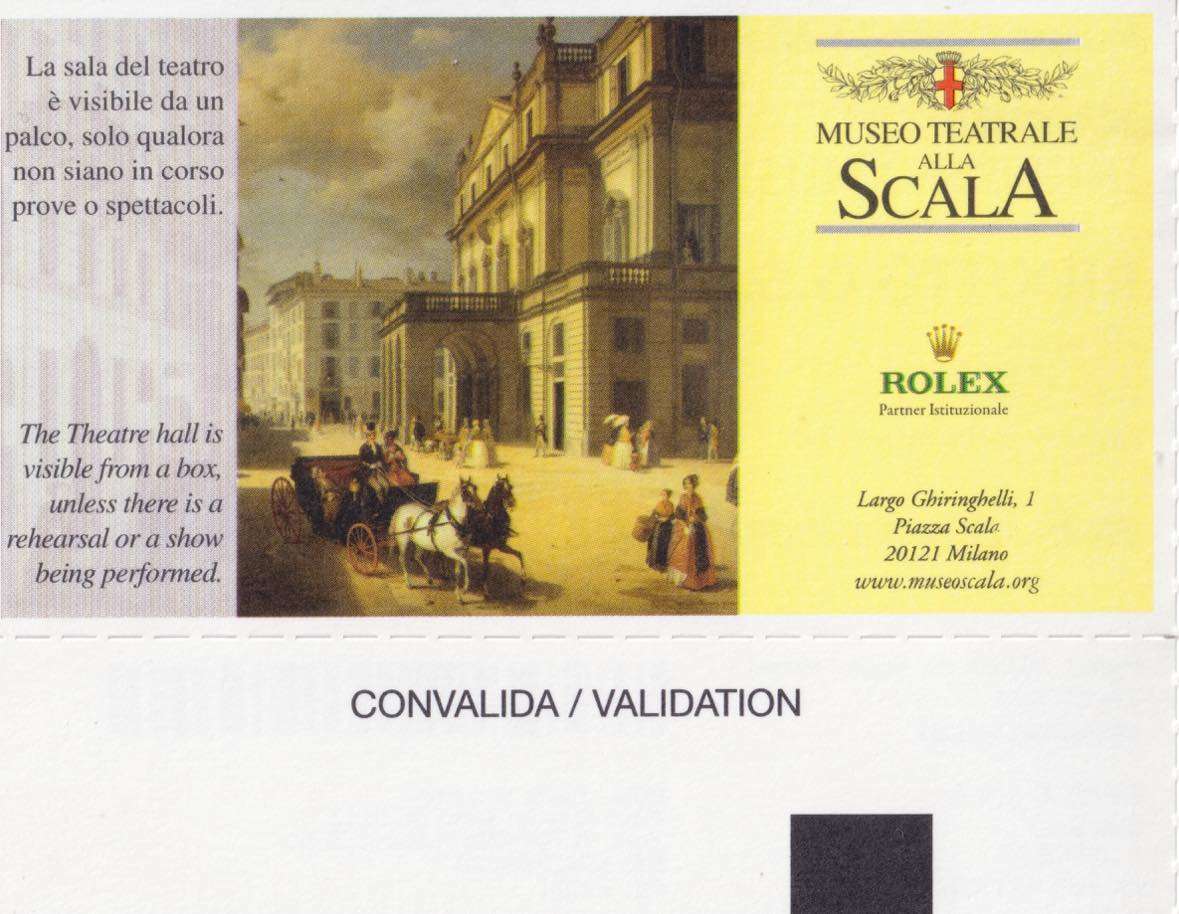 IL TEATRO ALLA SCALA』cronogia dalle origini al 1963 スカラ