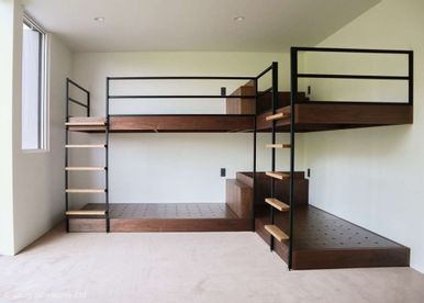 L型2段ベッド | 製作事例 | gauzy calm worksの製作事例 