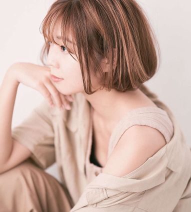 ベージュボブ ハイライトもね Hair Catalog 吉祥寺 美容院 美容室 Vi Dro ビードロ 駅から徒歩5分