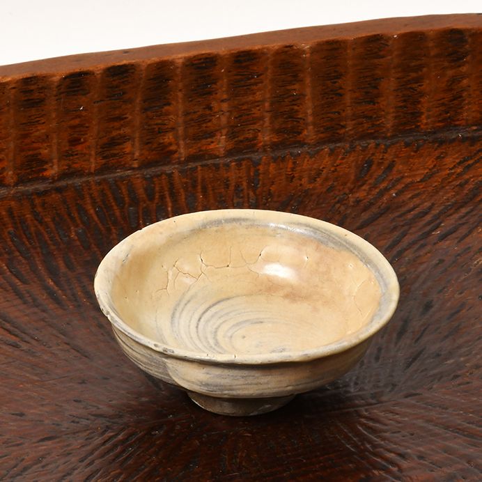 w089 李朝 白磁 馬上杯 金直し 木箱入り 酒器 酒の器 | 利菴アーツコレクション