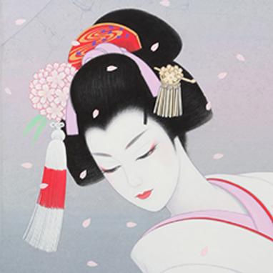 貴重！大きめ 鶴田一郎■「赤と黒の魅惑」日本女性/黒髪/美女/美人画 モチーフで探す | 鶴田一郎アートストア ICHIRO TSURUTA