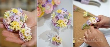 受付マスコットにぜひ ミニチュアブーケ ブートニア 花芝翫のつれづれアレンジメントブログ 品川 横浜 花芝翫hanashikan