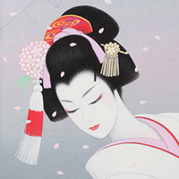 桜」季節を感じる美人画案内02 | BLOG | 鶴田一郎：ICHIRO TSURUTA