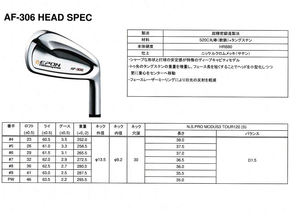 EPON GOLF AF-106 AF-306 新商品情報！ | ブログ | ゴルフクラブ