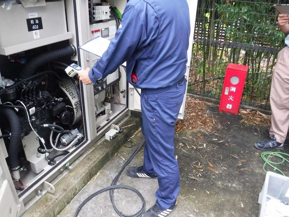 模擬負荷試験点検 | 非常用電源設備 NEWS | 非常用発電機の設置
